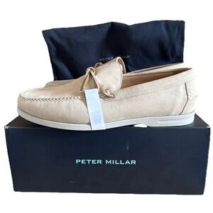 Peter Millar Excursionist Nubuck Boat Shoes Men Size 13 Color Stone NEW!!